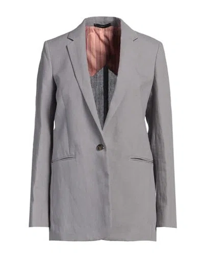Paul Smith Woman Blazer Grey Size 10 Linen