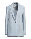 Paul Smith Single-breasted Linen Blazer In Blue