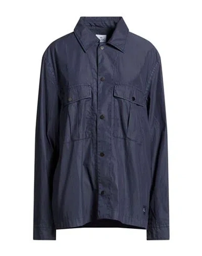 Paul Smith Woman Jacket Blue Size M Cotton, Polyamide