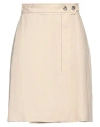 Paul Smith Woman Midi Skirt Beige Size 6 Linen In Neutral