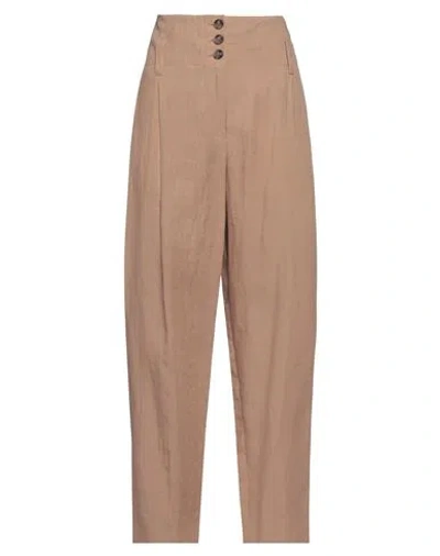 Paul Smith Woman Pants Khaki Size 8 Linen