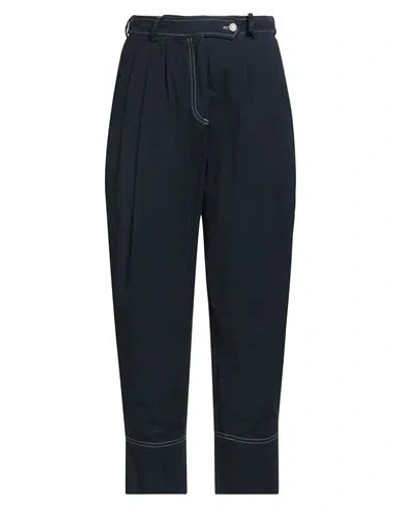 Paul Smith Woman Pants Navy Size 6 Cotton In Blue