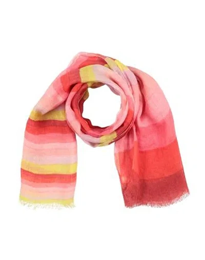 Paul Smith Woman Scarf Coral Size - Linen In Red