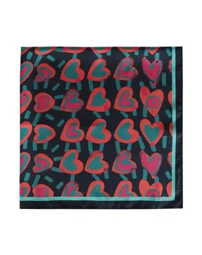 Paul Smith Woman Scarf Midnight Blue Size - Silk
