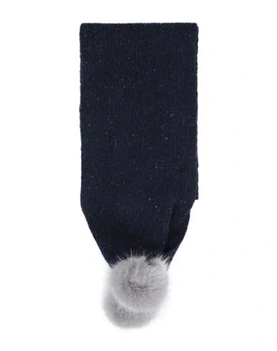 Paul Smith Woman Scarf Midnight Blue Size - Wool