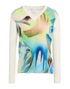 Paul Smith Woman Sweater Beige Size M Cotton, Polyester, Silk In White