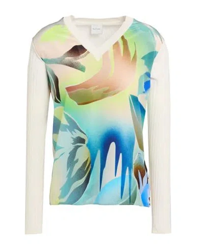 Paul Smith Woman Sweater Beige Size M Cotton, Polyester, Silk