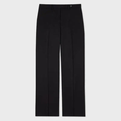 Paul Smith Women's 'a Suit To Travel In' - Black Wool Bootcut Trousers