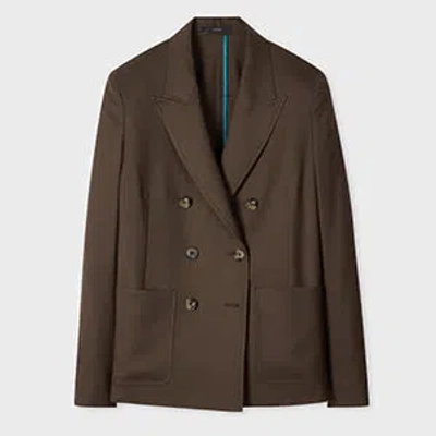 Paul Smith Women's A Suit To Travel In - Brown Unlined Double-breasted Wool Blazer