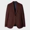Paul Smith Women's A Suit To Travel In - Burgundy Wool Two-button Blazer Red In Multi