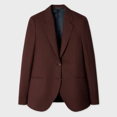 Paul Smith Women's A Suit To Travel In - Burgundy Wool Two-button Blazer Red