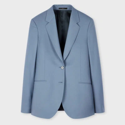 Paul Smith Women's A Suit To Travel In - Dusty Blue Wool Two-button Blazer