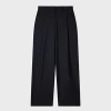 Paul Smith Women's A Suit To Travel In - Navy Pleated Wide Leg Trousers Blue In Black