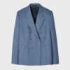 Paul Smith Women's A Suit To Travel In - Steel Blue Wool Double Breasted Blazer