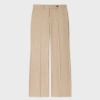 Paul Smith Women's 'a Suit To Travel In' - Stone Wool Bootcut Trousers Brown In Multi