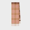 Paul Smith Women's Beige And Pink Check Scarf In Pink