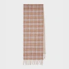 Paul Smith Women's Beige Ombre Check Scarf Brown In Orange