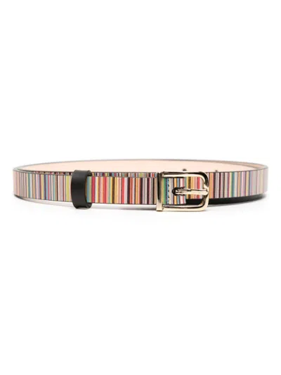 Paul Smith Women Belt Sknny Sig Stripe In Multi