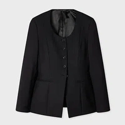 Paul Smith Women's Black 'a Suit To Travel In' Collarless Blazer