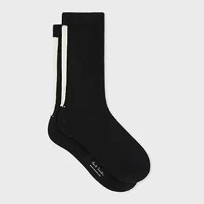 Paul Smith Women's Black And White 'racer Stripe' Socks