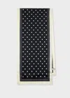 Paul Smith Women's Black And White Silk Polka Dot Scarf In Black