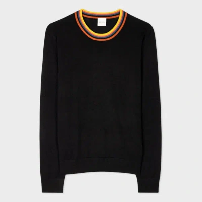 Paul Smith Women's Black 'artist Stripe' Merino Sweater