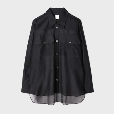 Paul Smith Women's Black Cotton-silk Organza Shirt