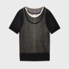 Paul Smith Women's Black Double Layer T-shirt In Black