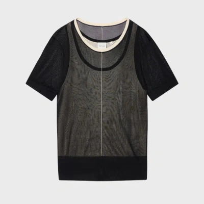 Paul Smith Women's Black Double Layer T-shirt