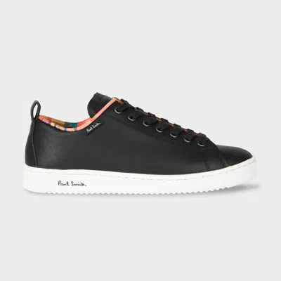 PAUL SMITH WOMEN'S BLACK 'DUSKY SWIRL' TRIM 'MIYATA' TRAINERS