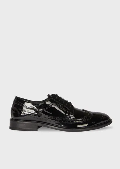 PAUL SMITH WOMEN'S BLACK 'FUENTES' PATENT LEATHER BROGUES