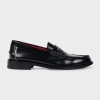 PAUL SMITH WOMEN'S BLACK LAIDA HIGH-SHINE LOAFERS