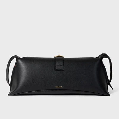 Paul Smith Women's Black Leather Buckle Shoulder Bag In Red