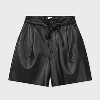 Paul Smith Women's Black Leather Shorts