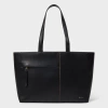 Paul Smith Women's Black Leather 'signature Stripe' Trim Tote Bag In Black