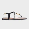 Paul Smith Women's Black 'lemmon' Signature Stripe Strappy Sandals In Black