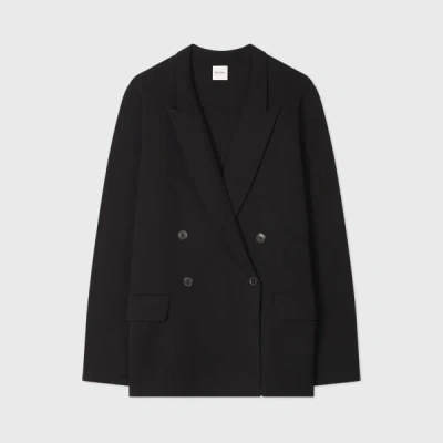 Paul Smith Women's Black Milano Knit Double-breasted Blazer