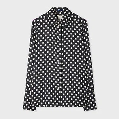 Paul Smith Women's Black Polka Dot Long-sleeve Shirt