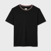 Paul Smith Women's Black 'signature Stripe' Crew Neck T-shirt In Black