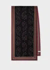 Paul Smith Women's Black 'signature Stripe' Paisley Print Scarf In Black