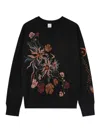 Paul Smith Women's Black Sweatshirt With Embroidery In Multi