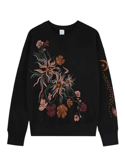 Paul Smith Women's Black Sweatshirt With Embroidery In Multi