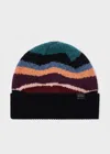 Paul Smith Women's Black 'swirl' Knitted Lambswool Beanie In Black