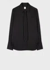 Paul Smith Women's Black Tie Shirt In Black