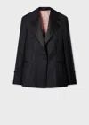 Paul Smith Women's Black 'tonal Stripe' Tux Jacket In Black