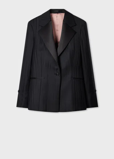Paul Smith Women's Black 'tonal Stripe' Tux Jacket