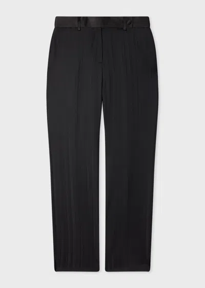 Paul Smith Women's Black 'tonal Stripe' Tux Trousers
