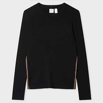 Paul Smith Women's Black Wool-blend Collar Sweater