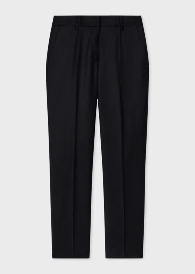 Paul Smith Women's Black Wool-cashmere Blend Slim-fit Trousers