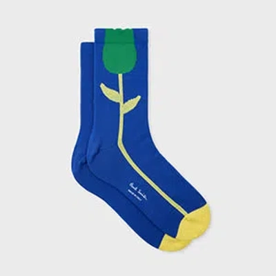 Paul Smith Women's Blue 'tulip' Socks